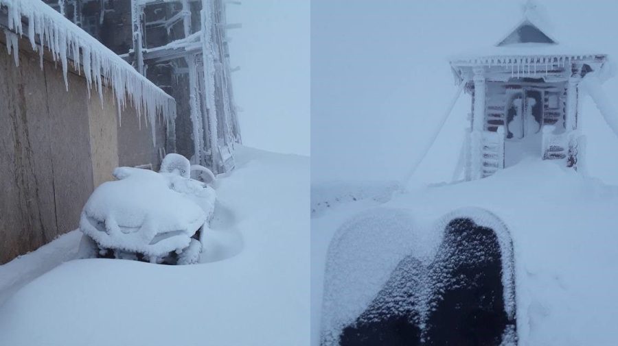 FOTO, VIDEO Ninge la 200 de kilometri de Moldova! Stratul de zăpadă este de aproape un metru