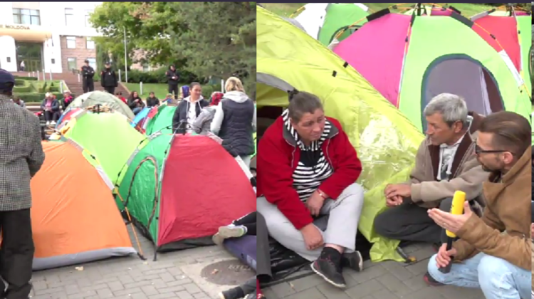 VIDEO Zeci de corturi au fost instalate în centrul Capitalei! Ce vor protestatarii și cât vor mai sta aici