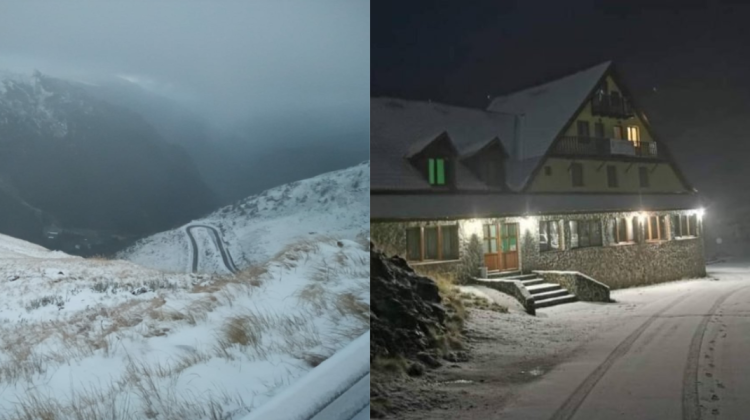 FOTO, VIDEO Pe Transfăgărăşan s-a aşternut un strat de zăpadă de trei centimetri. Salvamontiștii vin cu avertizări