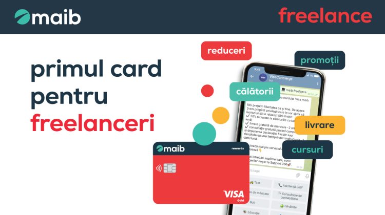 Maib freelance – primul card din Moldova dedicat freelancerilor și liber-profesioniștilor cu beneficii unice