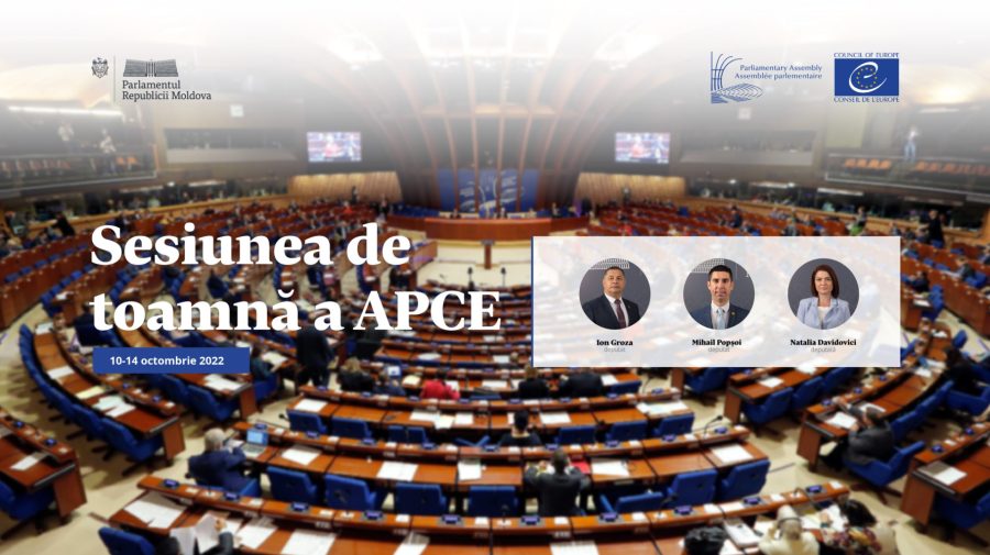 Sesiunea de toamnă a APCE. Moldova participă cu trei deputați. Subiectele care vor fi discutate în cadrul Adunării