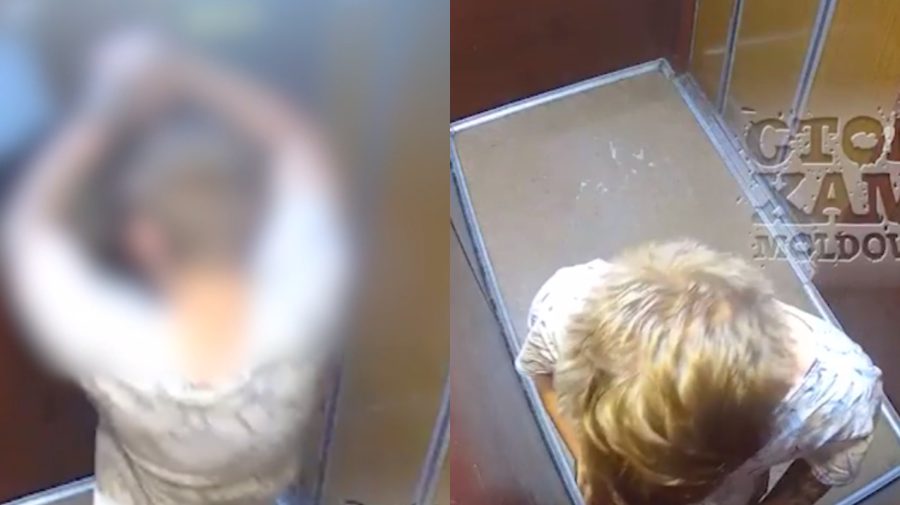 VIDEO „Eroul” din ascensor. Camerele de supraveghere au surprins cum un tânăr vrea să urineze și își „atacă” reflecția