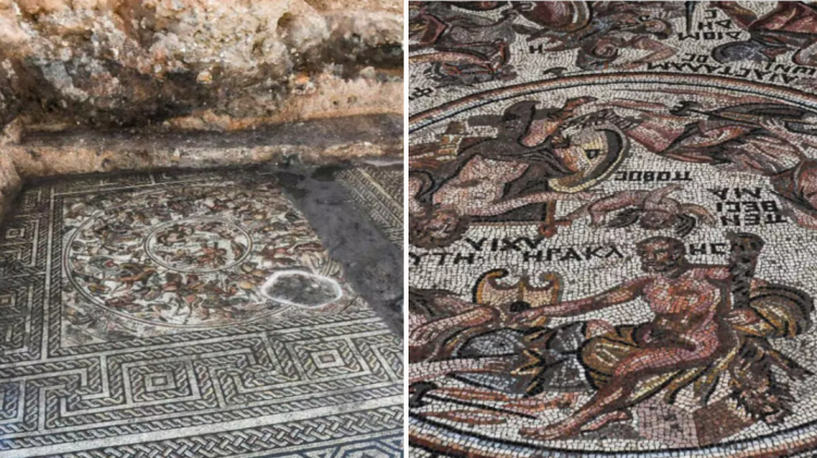 FOTO Mozaic roman rar de 1600 de ani a fost descoperit într-un sit arheologic din Siria