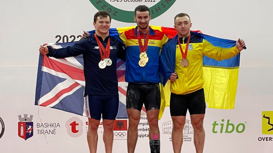 FOTO Trei medalii de aur pentru Republica Moldova la Campionatul European de Haltere