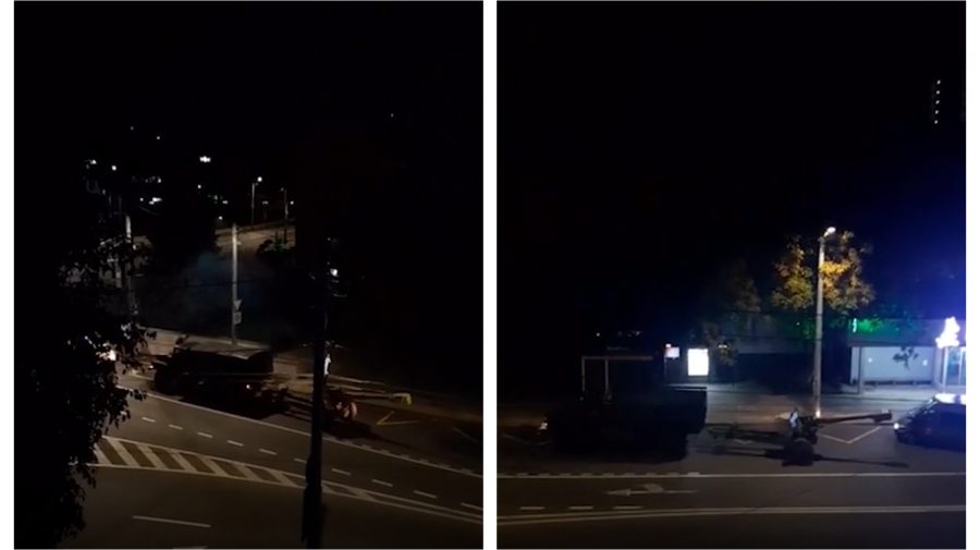 VIDEO Tehnică militară – surprinsă pe străzile Capitalei. Precizările Ministerului Apărării