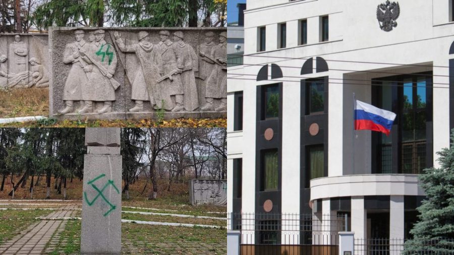 Monumente sovietice, vandalizate în raionul Edineț. Ambasada Rusiei: Rusofobie și revanșism