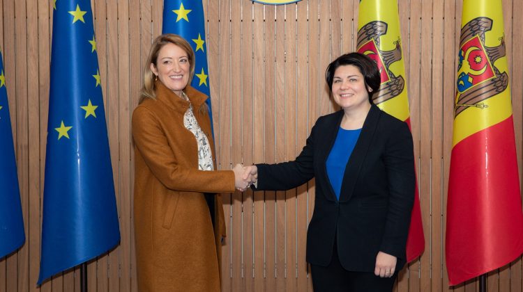 FOTO Preşedinta Parlamentului European, în vizită la Guvern! Ce subiecte a discutat cu Natalia Gavrilița