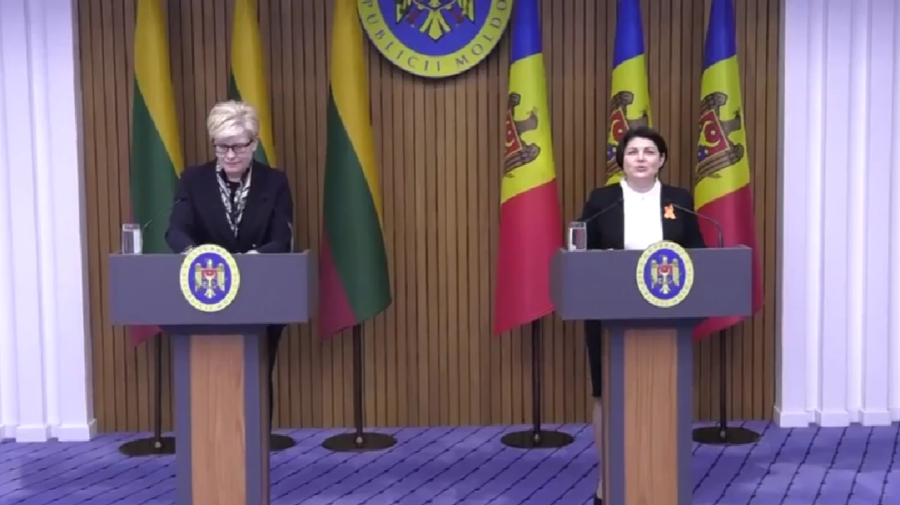 VIDEO Prim-ministra Lituaniei, la Chișinău! Oficialii moldoveni cer o mână de ajutor pentru a trece de criza energetică