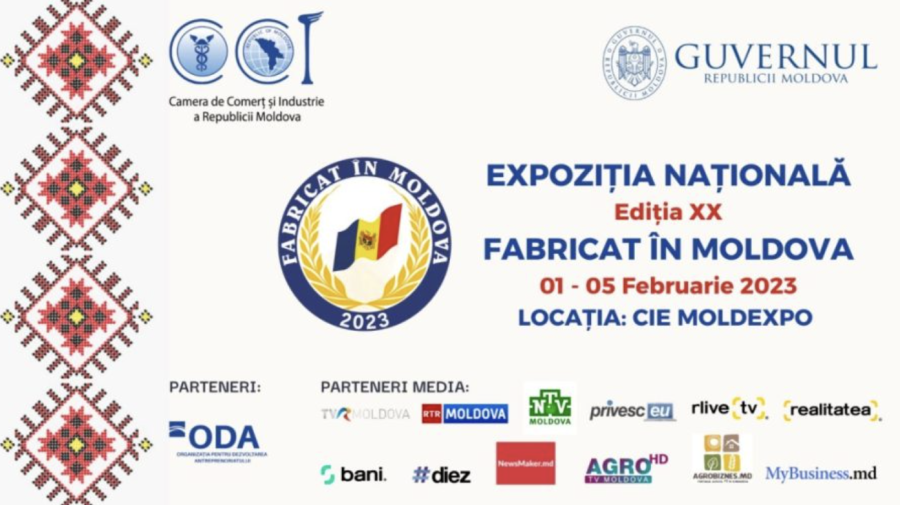 VIDEO CCI a RM anunță lansarea expoziției „Fabricat în Moldova 2023”. Antreprenorii se pot înscrie