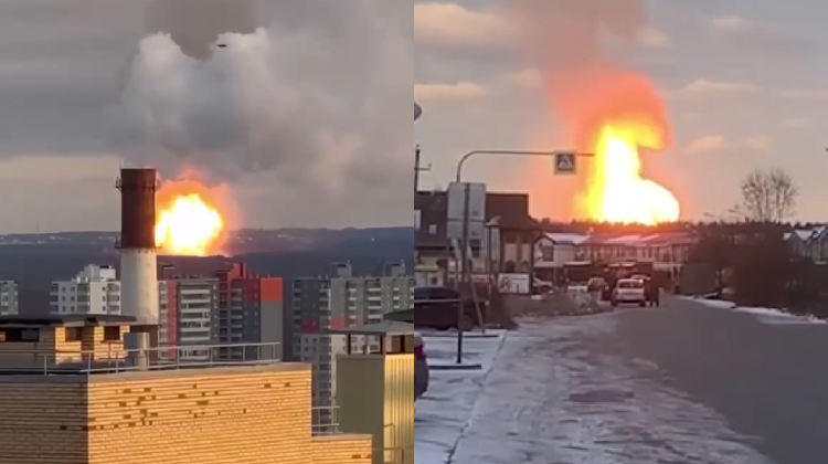 VIDEO Incendiu devastator la o benzinărie de lângă Sankt Petersburg! Flăcările erau vizibile de la câțiva kilometri