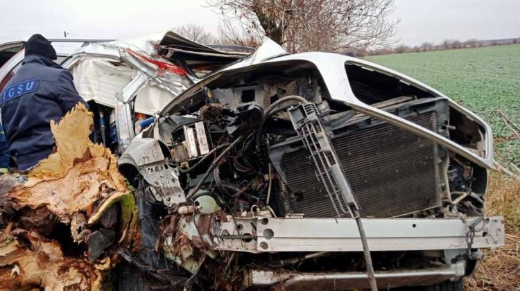 FOTO Noi detalii despre accidentul de la Anenii Noi: Vehiculul s-a izbit violent de un arbore