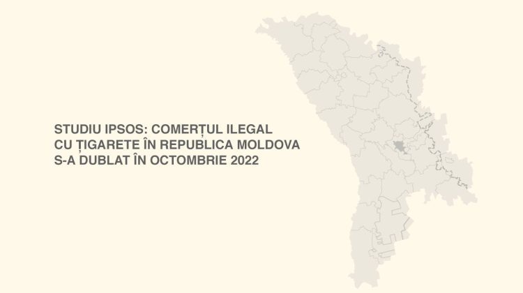 Studiu IPSOS: Comerțul ilegal cu țigarete în Republica Moldova s-a dublat în octombrie 2022