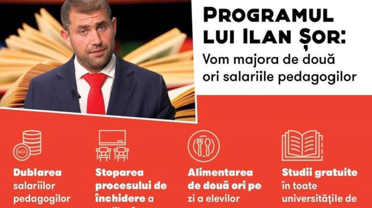 VIDEO Ilan Șor a prezentat programul pentru o Moldovă educată: Salariile profesorilor vor fi dublate