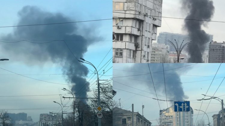 VIDEO/FOTO Incendiu puternic în Capitală! La fața locului s-au deplasat cinci autospeciale