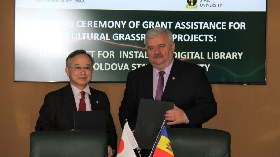 FOTO, VIDEO Cu suportul Japoniei, la Universitatea de Stat din Moldova va fi creată o bibliotecă digitală