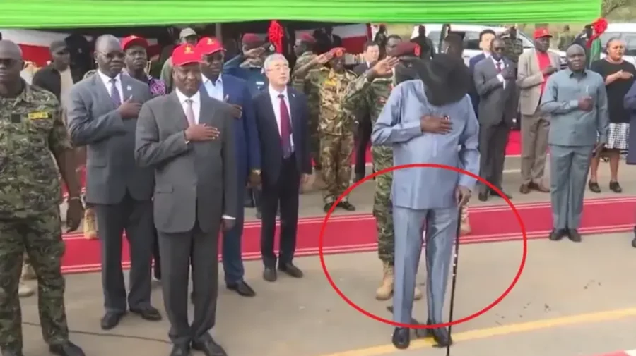 STOP CADRU Președintele Sudanului de Sud urinând pe el. Șase jurnalişti au fost reținuți, pentru că l-au filmat