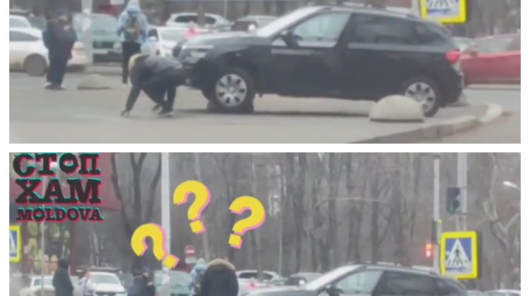 VIDEO de râs. Unde nu-i cap, vai de… mașină! Pățania unui șofer pe o stradă din Capitală