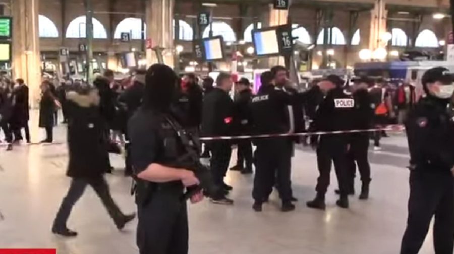 VIDEO Atac cu armă albă la o gară din Paris. Mai multe persoane – rănite. Poliţia a deschis focul