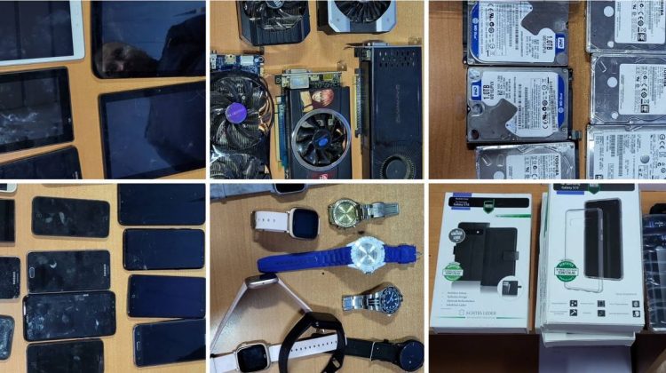 FOTO Ceasuri, telefoane și dispozitive IT – depistate la Costești. Țara din care erau transportate