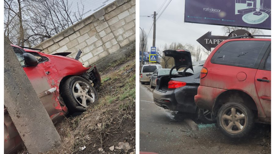 FOTO, VIDEO Accident grav pe strada Uzinelor, cu implicarea unui BMW. Un șofer a fost transportat la spital