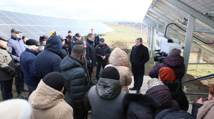Igor Grosu a mers în două localități din raionul Ungheni! A inspectat o centrală electrică fotovoltaică