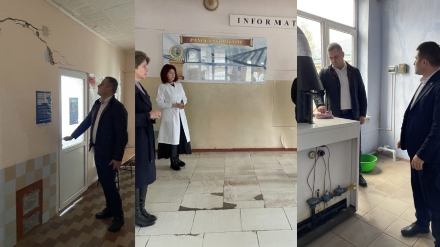 FOTO Cu uși termopan și crăpături în pereți. În așa condiții sunt „tratați” oamenii în satele din Strășeni