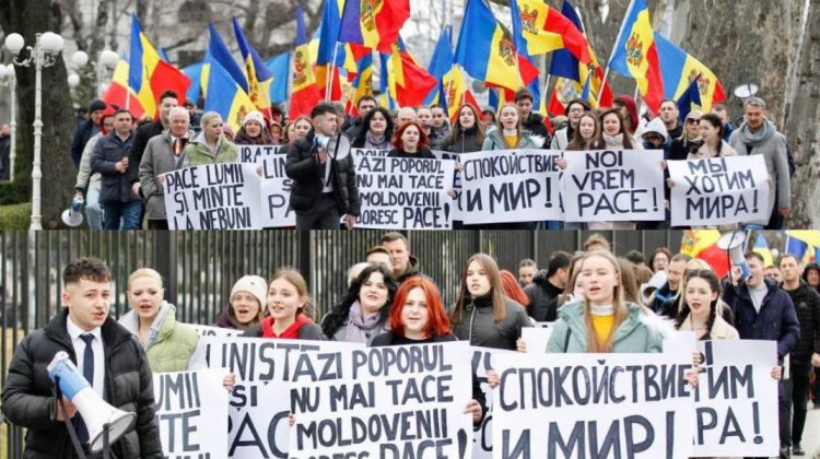 FOTO, VIDEO „Nu vrem în NATO”. PSRM și simpatizanții săi au organizat un flashmob în fața Președinției