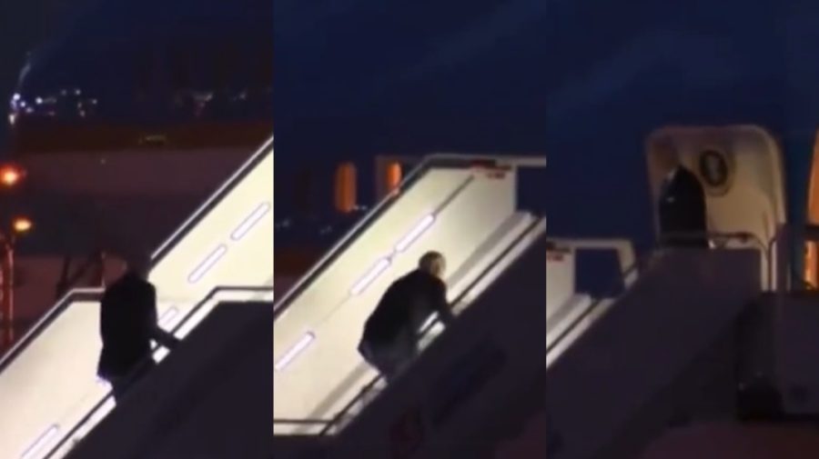 VIDEO Biden s-a împiedicat pe scările avionului cu care a decolat din Varșovia. Internauții râd: LEGENDAR