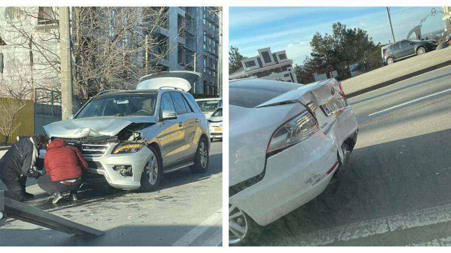 FOTO Accident în Capitală. Au fost implicate două unități de transport