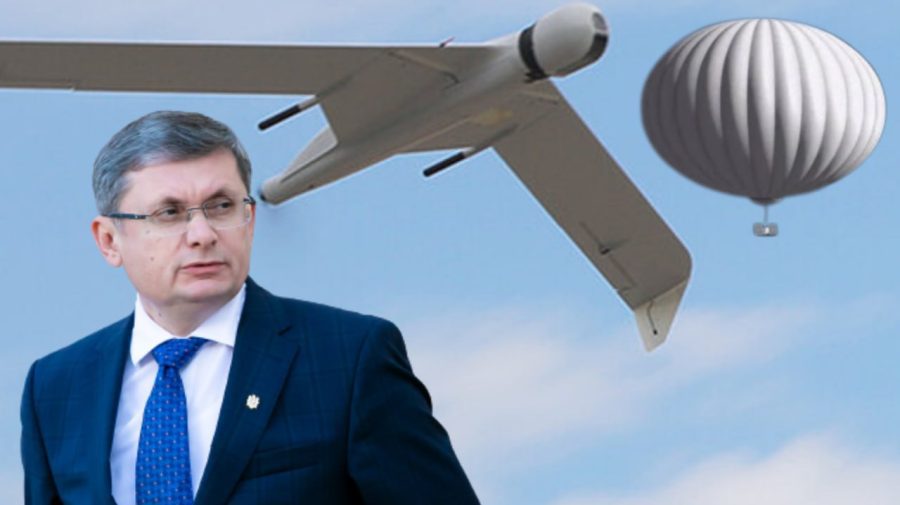 VIDEO Dronă rusească sau balon meteorologic? Informații contradictorii despre motivul închiderii spațiului aerian