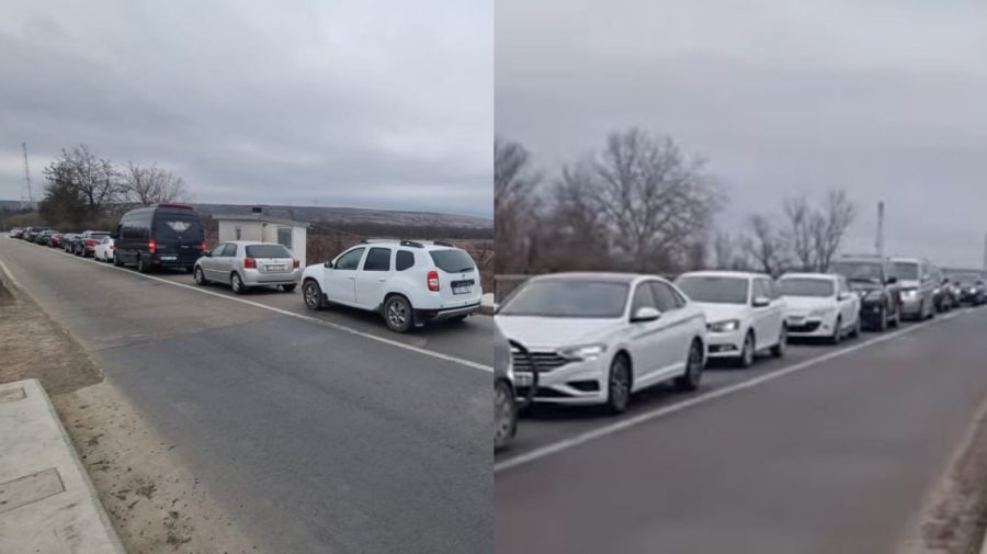 VIDEO/FOTO Cozi imense la ieșire din Moldova! Zeci de mașini stau la punctul de trecere Leușeni-Albița