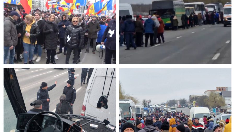 VIDEO Trasee naționale blocate și miting în centrul Capitalei. Vezi în DIRECT ce se întâmplă