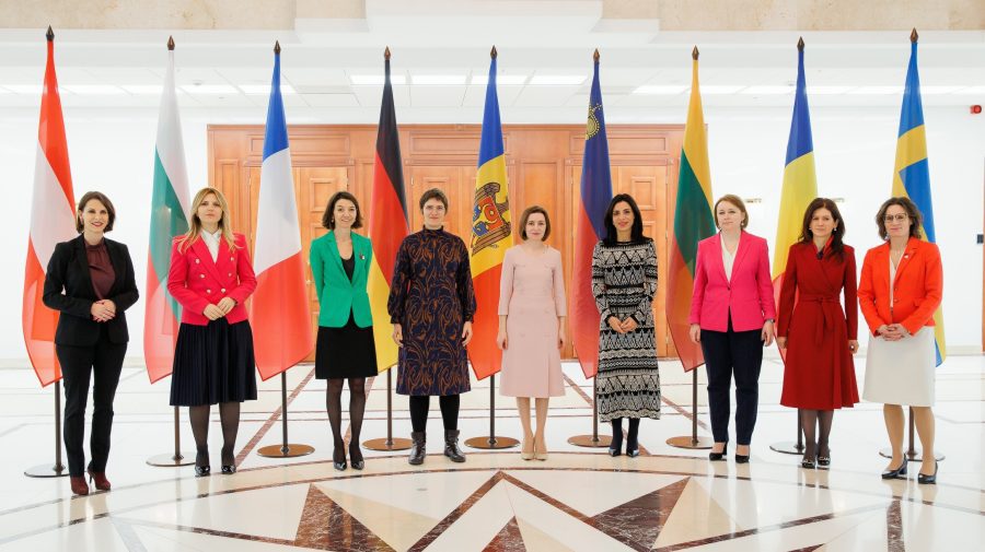 FOTO Maia Sandu s-a întâlnit cu ministre și secretare de stat din 9 state membre ale UE. Despre ce au discutat