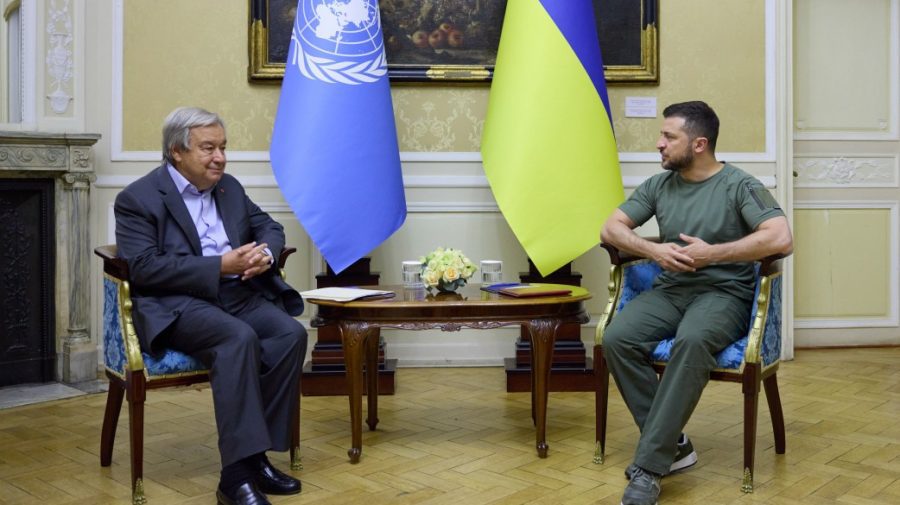 Secretarul general al ONU, la Kiev. Urmează să discute cu Zelenski despre acordul privind exportul de cereale