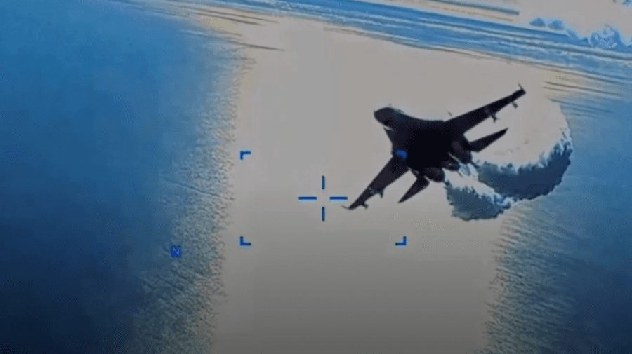 Pentagonul a desecretizat VIDEO cu interceptarea MQ-9 Reaper de către un avion militar rus