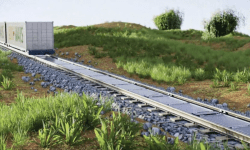 VIDEO Premieră în întreaga lume! Un start-up instalează panouri fotovoltaice între șinele de cale ferată