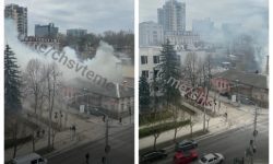 VIDEO Fum dens în Capitală! La fața locului s-au deplasat două echipaje de pompieri