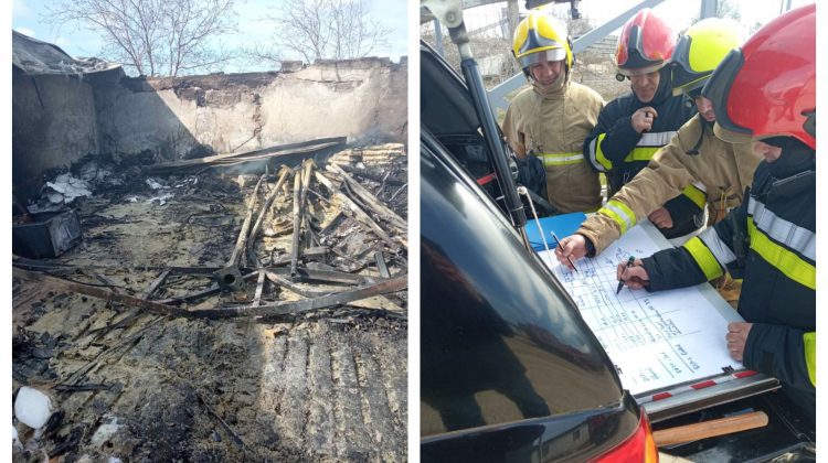 FOTO, VIDEO Incendiu devastator la un depozit cu ceară din Cahul! Au intervenit șase echipaje de pompieri