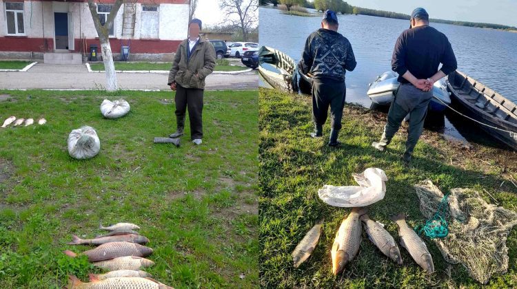 Au fost prinși cu peștele în sac! Poliția de Frontieră: Patru bărbați din sudul țării au fost amendați