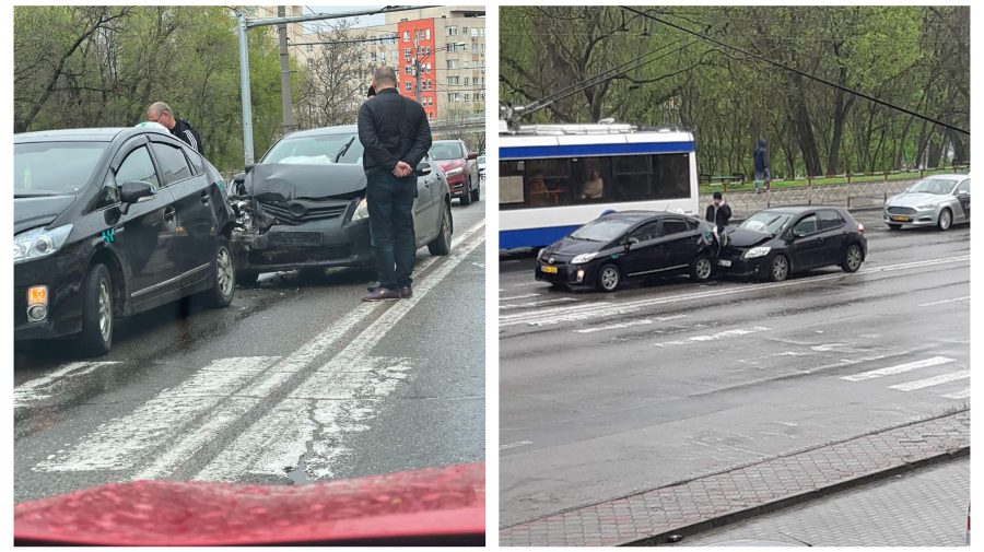 FOTO cu accidentul de pe strada Decebal. A fost implicat și un taxi