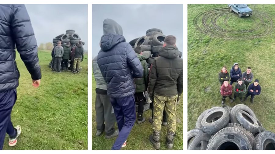 VIDEO Totul pentru like-uri! Tineri din Rîșcani, identificați după ce au filmat TikTok cu anvelope pe care le-au ars