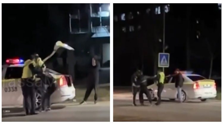 VIDEO cu altercațiile dintre polițiști și șoferi, la Ungheni. Cum s-a întâmplat și de ce