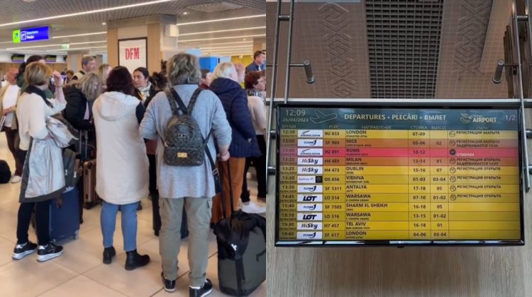 VIDEO Mare gălăgie a fost azi pe aeroportul din Chișinău, după ce Air Moldova a anulat o nouă serie de zboruri