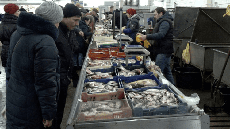 VIDEO Peștele – la mare căutare înainte de Florii. Care este prețul unui kilogram la piața din Bălți