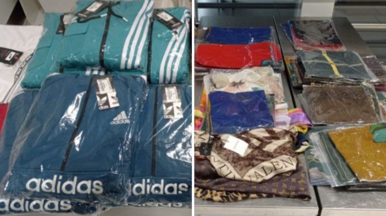 FOTO Zeci de eșarfe Valentino, tricouri Nike și hanorace Adidas urmau să ajungă ilegal în Moldova