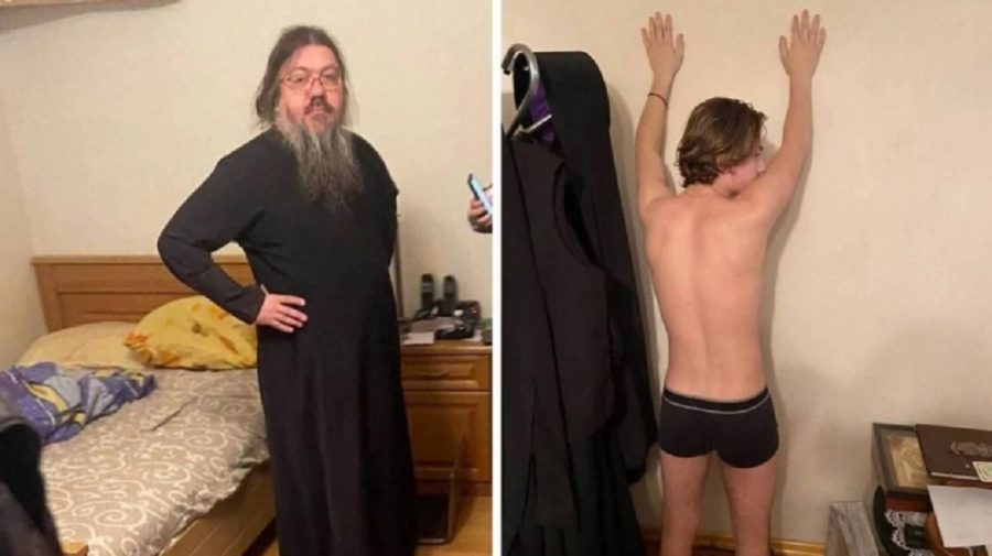 VIDEO CARE VĂ POATE AFECTA! Un preot din Ucraina, anterior acuzat de pedofilie, a fost bătut în plină stradă