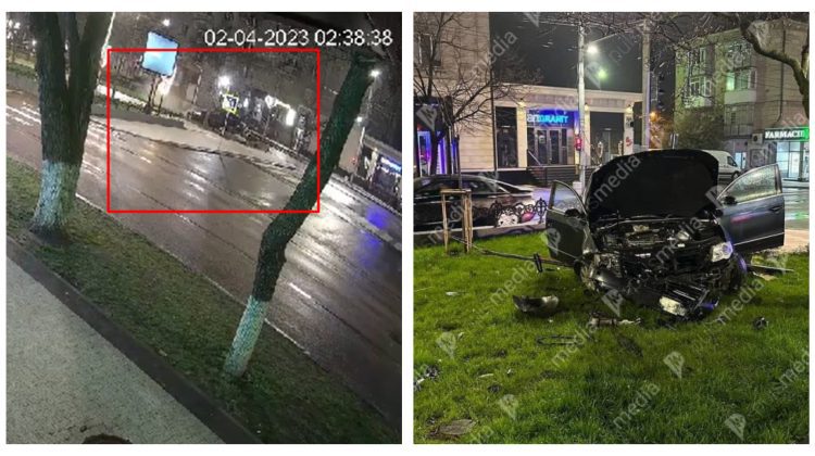 VIDEO Șoferul care a distrus gardul de pe bulevardul Grigore Vieru – identificat. Ce spune poliția