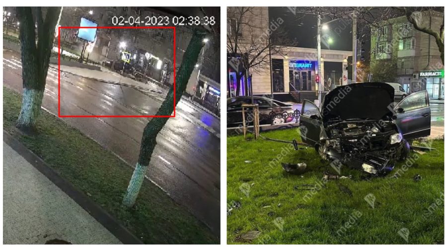VIDEO Șoferul care a distrus gardul de pe bulevardul Grigore Vieru – identificat. Ce spune poliția