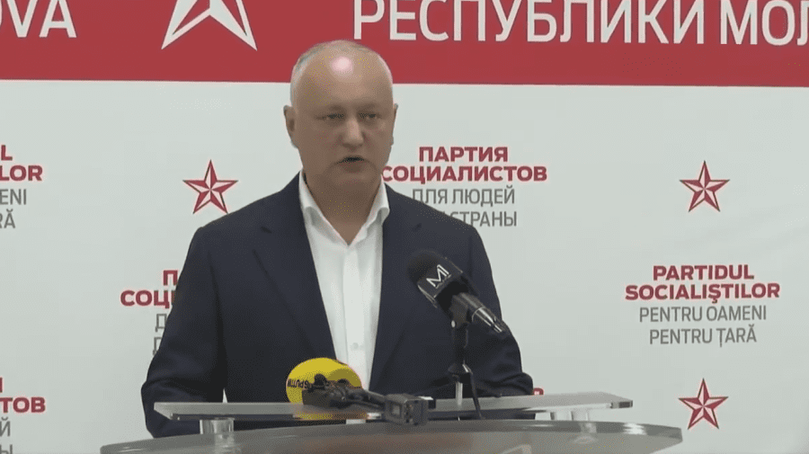 VIDEO Igor Dodon arată din deget guvernării: ”Am revenit la statutul de stat capturat!” Planul PSRM