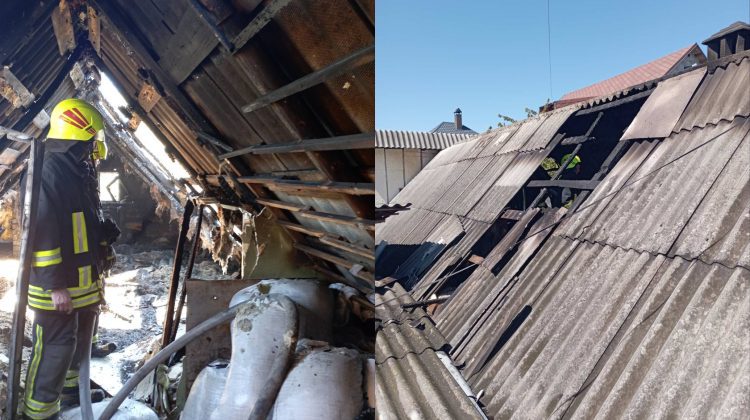 Casă cuprinsă de flăcări la Bălți. Au fost distruse mai multe bunuri materiale, anunță IGSU